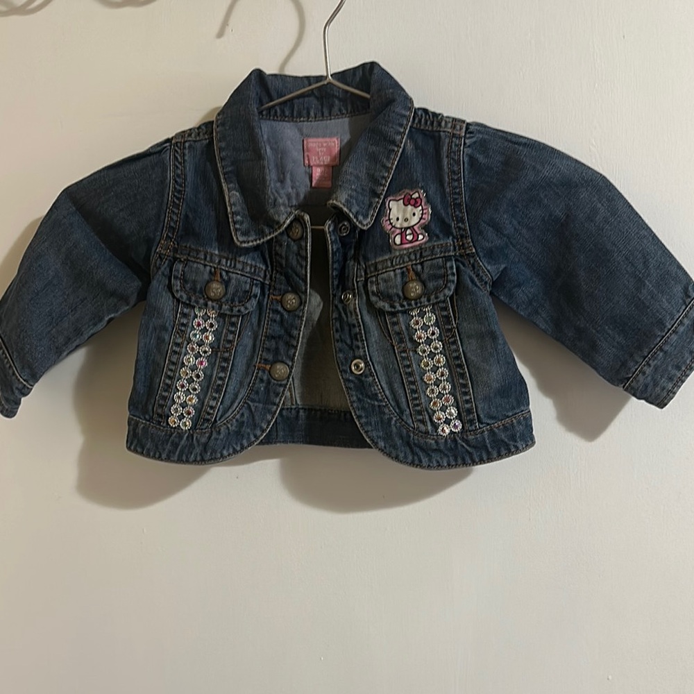 Place Blue Jean Jacket with  hello kitty design